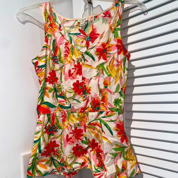 Jcrew floral peplum tank XS - Picture 1 of 1